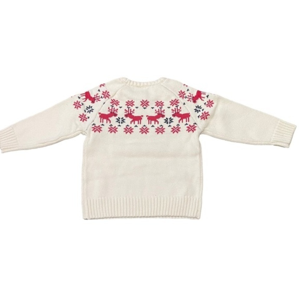 NWT Hanna Andersson knit reindeer Christmas sweater size 2T (85). - Picture 4 of 4